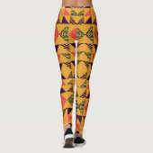 Memphis Pastel Triangle Abstraktes Muster. Leggings (Rückseite)