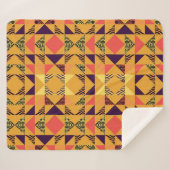 Memphis Pastel Triangle Abstraktes Muster. Sherpadecke (Vorderseite (Horizontal))