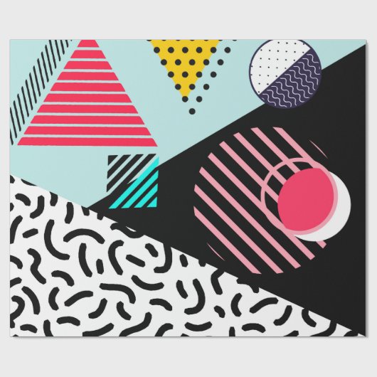 Memphis Pattern Geschenkpapier (Flach)