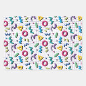 Memphis Pattern Geschenkpapier Set (Vorderseite 2)
