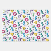 Memphis Pattern Geschenkpapier Set (Vorderseite)