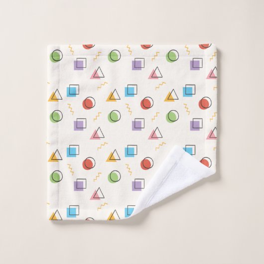 Memphis Pattern Handtuch-Set Badhandtuch Set (Waschlappen)