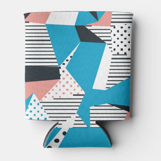 Memphis Pattern: Minimalistischer Abstrakter Trend Dosenkühler (Vorderseite)