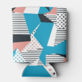 Memphis Pattern: Minimalistischer Abstrakter Trend Dosenkühler (Rückseite)