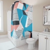 Memphis Pattern: Minimalistischer Abstrakter Trend Duschvorhang (Beispiel)