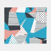 Memphis Pattern: Minimalistischer Abstrakter Trend Fleecedecke (Vorderseite (Horizontal))