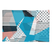 Memphis Pattern: Minimalistischer Abstrakter Trend Kissenbezug (Rückseite)