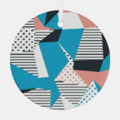 Memphis Pattern: Minimalistischer Abstrakter Trend Ornament Aus Glas (Rückseite)
