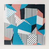 Memphis Pattern: Minimalistischer Abstrakter Trend Puzzle (Horizontal)