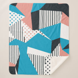 Memphis Pattern: Minimalistischer Abstrakter Trend Sherpadecke