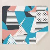 Memphis Pattern: Minimalistischer Abstrakter Trend Sherpadecke (Vorderseite (Horizontal))