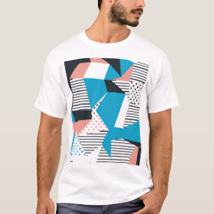 Memphis Pattern: Minimalistischer Abstrakter Trend T-Shirt