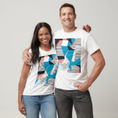 Memphis Pattern: Minimalistischer Abstrakter Trend T-Shirt (Unisex)