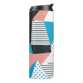 Memphis Pattern: Minimalistischer Abstrakter Trend Thermosbecher (Nach links gedreht)