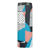 Memphis Pattern: Minimalistischer Abstrakter Trend Thermosbecher (Rückseite)