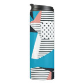 Memphis Pattern: Minimalistischer Abstrakter Trend Thermosbecher (Nach rechts gedreht)
