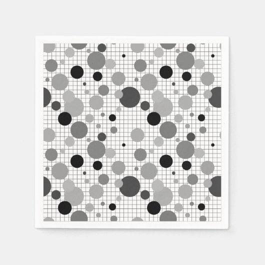 Memphis polka dockt Socken Serviette (Vorderseite)