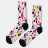 Memphis polka dots Nackenband Socken (Linkes Detail)