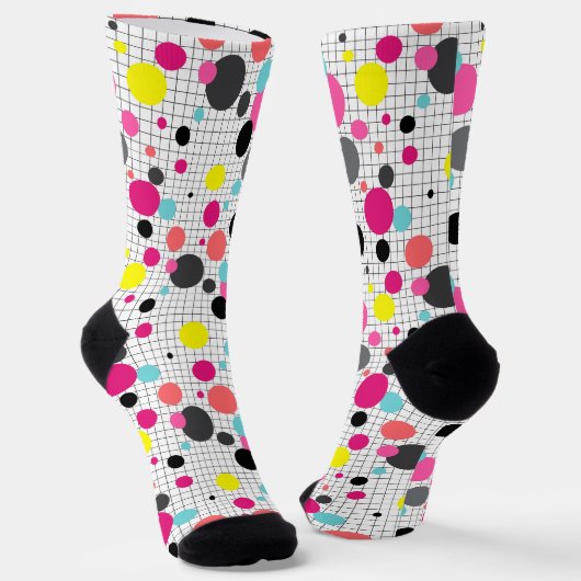 Memphis polka dots Nackenband Socken (Gewinkelt)