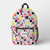 Memphis polka dots Papiertasse Bedruckter Rucksack (Vorderseite)
