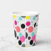Memphis polka dots Papiertasse Pappbecher (Rechts)