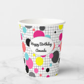 Memphis polka dots Papiertasse Pappbecher (Vorderseite)