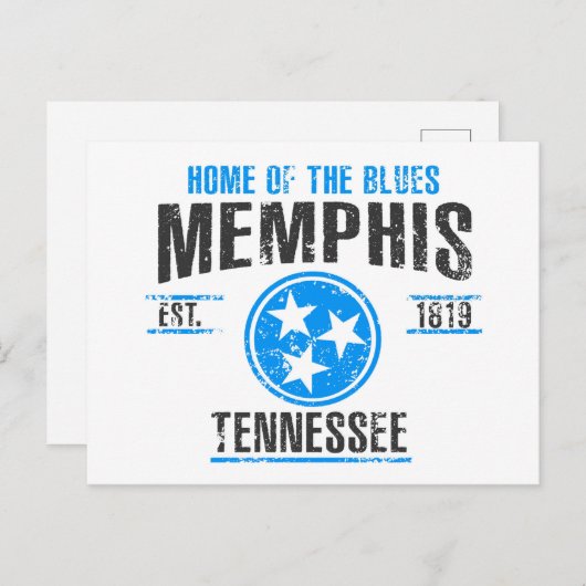 Memphis Postkarte (Vorne/Hinten)