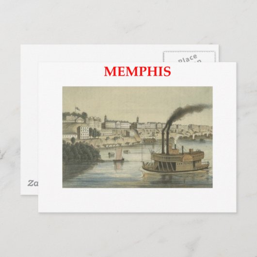 Memphis Postkarte (Vorne/Hinten)