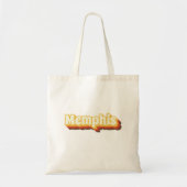 Memphis Retro Vintager Text Tragetasche (Vorne)