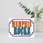 Memphis Rocks Postkarte (Stehend Vorderseite)
