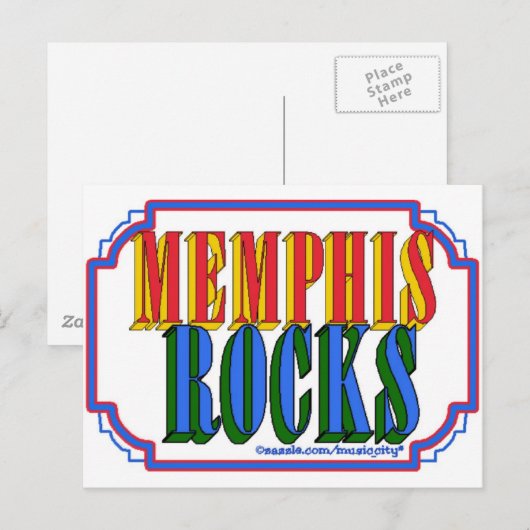 Memphis Rocks Postkarte (Vorne/Hinten)