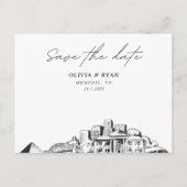 Memphis Save the Date Postcard Elegante Hochzeit Postkarte (Vorderseite)