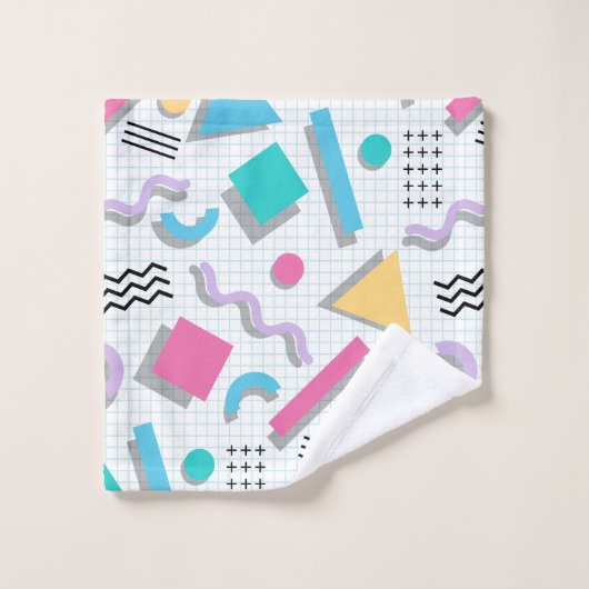 Memphis Shapes Badhandtuch Set (Waschlappen)