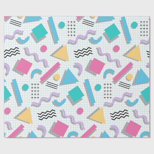 Memphis Shapes Geschenkpapier (Flach)
