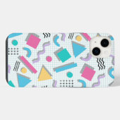 Memphis Shapes iPhone Hülle (Rückseite (Horizontal))
