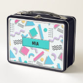 Memphis Shapes Metall Brotdose (Vorderseite)