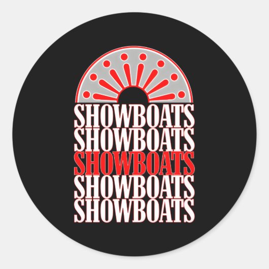 Memphis Showboats Usfl Throwback Runder Aufkleber (Vorderseite)