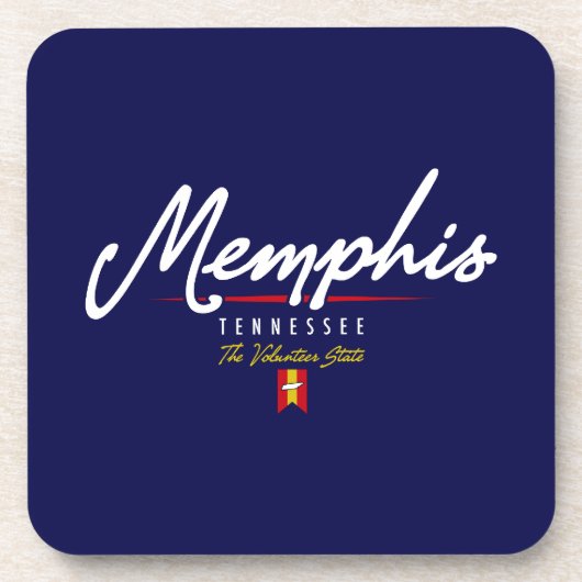 Memphis-Skript Getränkeuntersetzer (Vorderseite)