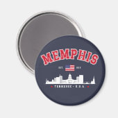 Memphis Skyline – Est. 1819 Southern Pride" Magnet (Vorderseite/Rückseite)