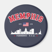Memphis Skyline – Est. 1819 Southern Pride" Magnet (Vorne)