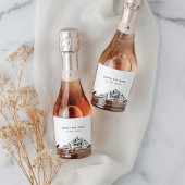 Memphis Skyline Mini Schaumweinetikett