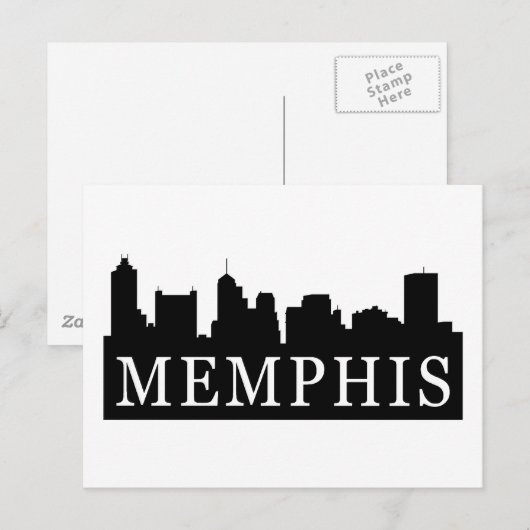 Memphis Skyline Postkarte (Vorne/Hinten)