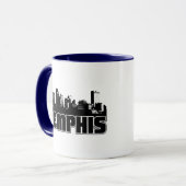 Memphis-Skyline Tasse (Vorderseite Links)