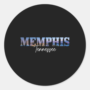 Memphis Skyline Tennessee Runder Aufkleber