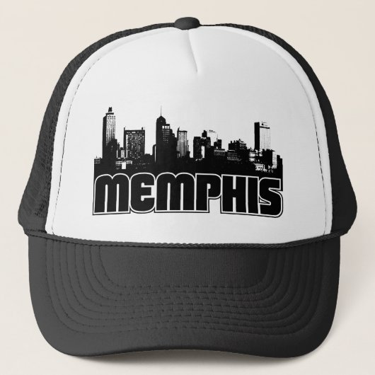 Memphis-Skyline Truckerkappe (Vorderseite)