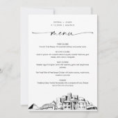 Memphis Skyline Wedding Dinner Menu Card 12x18 (Vorderseite)