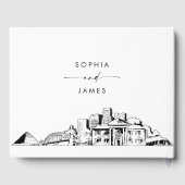Memphis Skyline Wedding Guest Book Gästebuch (Rückseite)