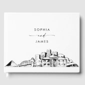 Memphis Skyline Wedding Guest Book Gästebuch (Vorderseite)
