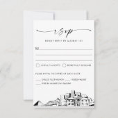Memphis Skyline Wedding RSVP Response Card Karte (Vorderseite)