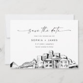 Memphis Skyline Wedding Save the Date Card Einladung (Vorderseite)